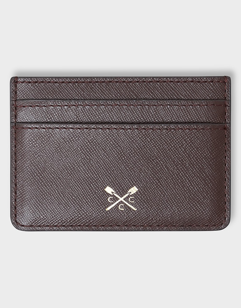 Leather Card Holder in Chocolate Brown