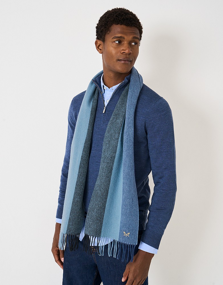 Wool Scarf in Navy