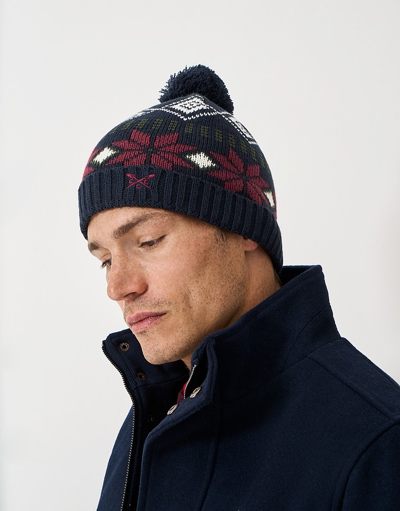 Fairisle Beanie in Navy