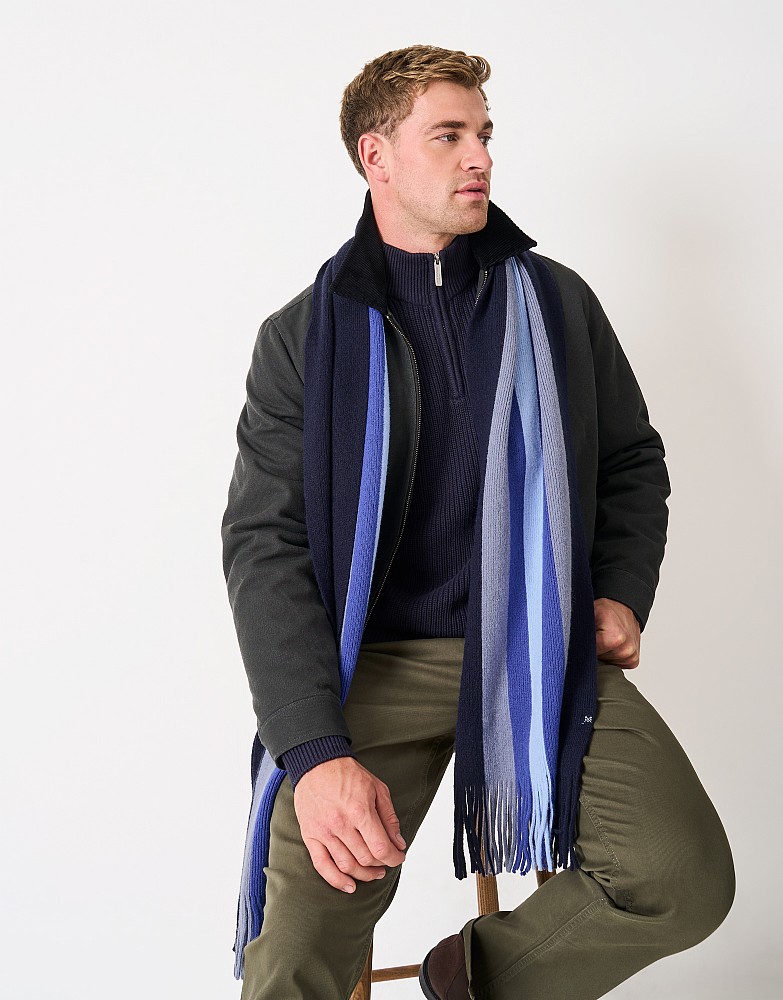 House Stripe Scarf in Blue