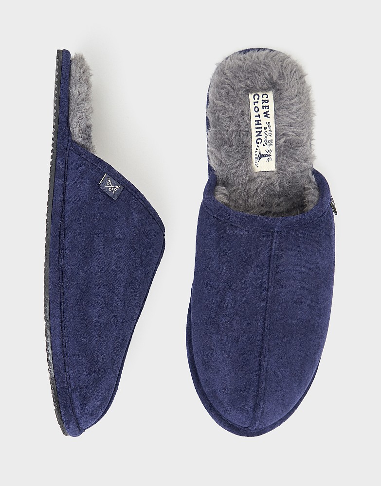 Felt Crest Slipper in Navy