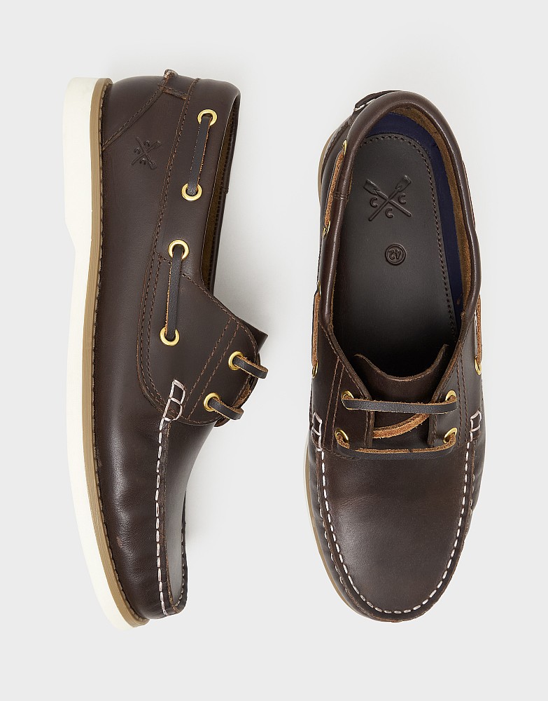 Austell Leather Deck Shoes in Brown