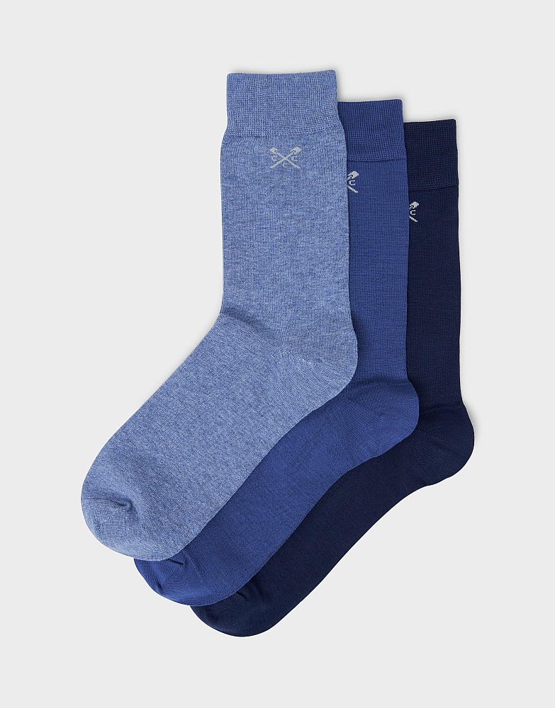 3-Pack Bamboo Socks in Blues