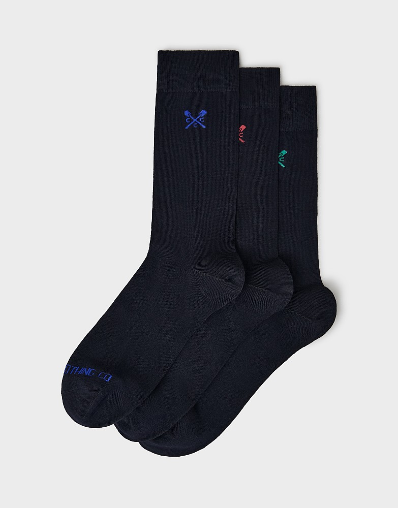 3 Pack Bamboo Sock in Navy