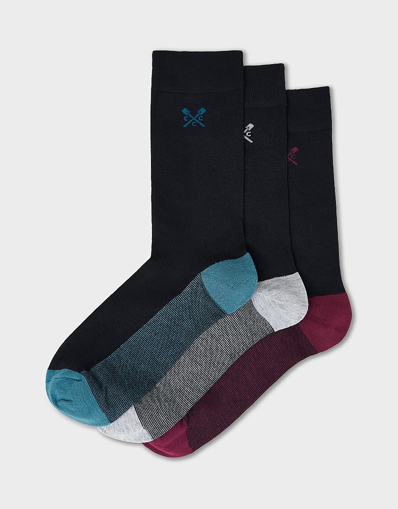 3 Pack Bamboo Socks in Black