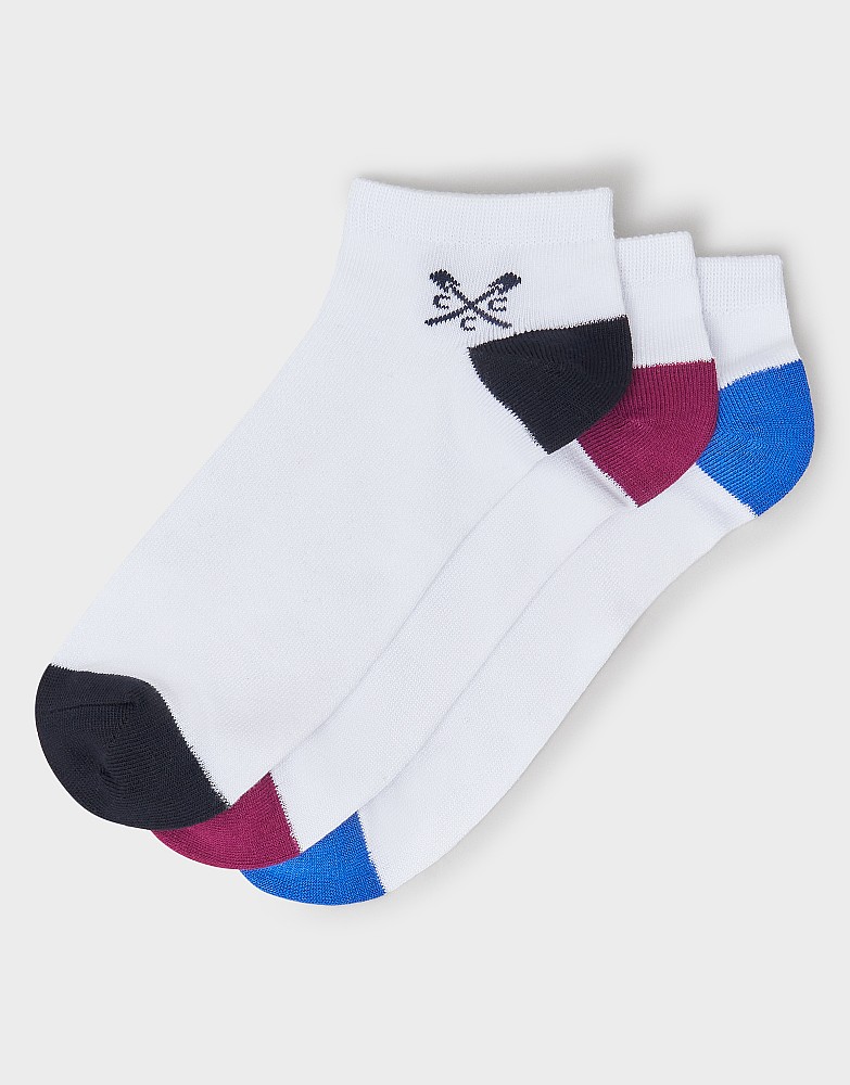 3-Pack Trainer Socks in White