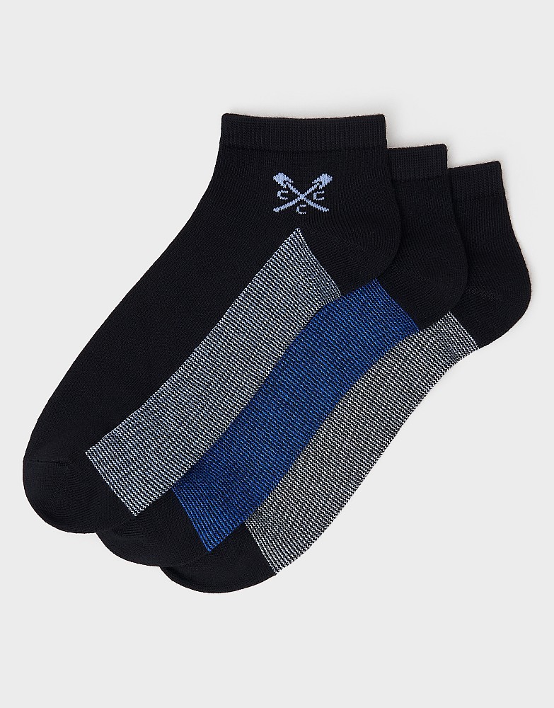 3 Pack Trainer Sock in Black