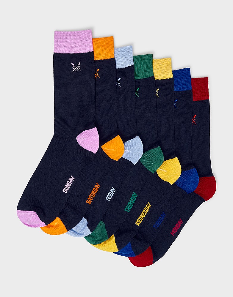 7 Pack Bamboo Sock in Multi
