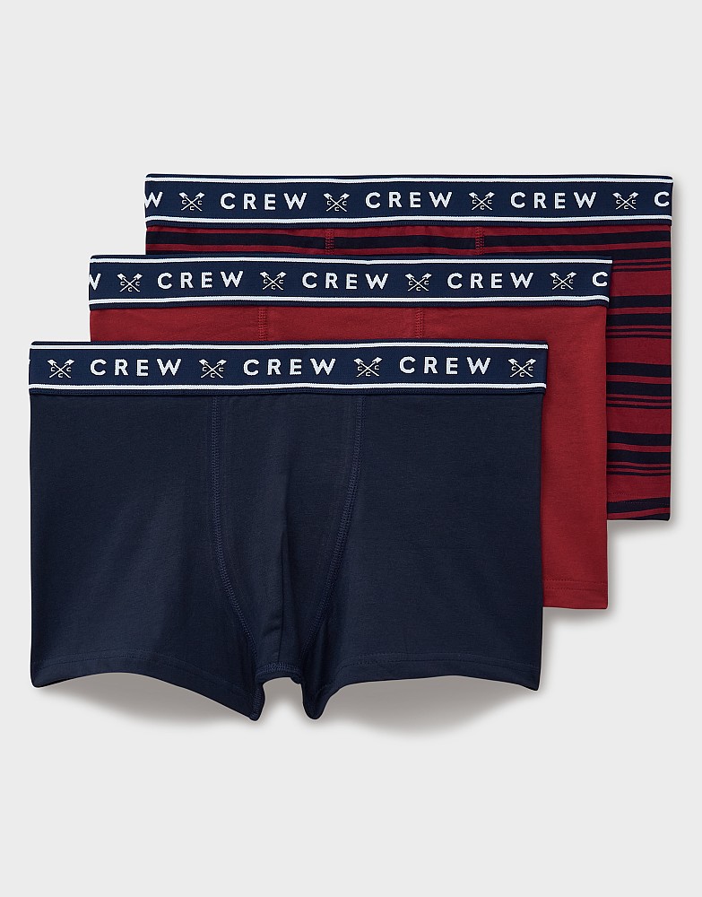 3 Pack Boxer Briefs in Navy and Red