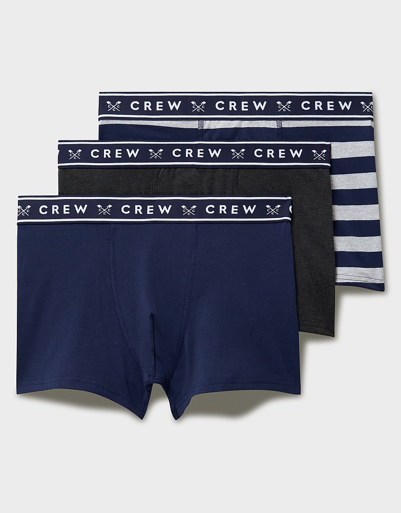 3-Pack Boxer Briefs in Blue and Grey