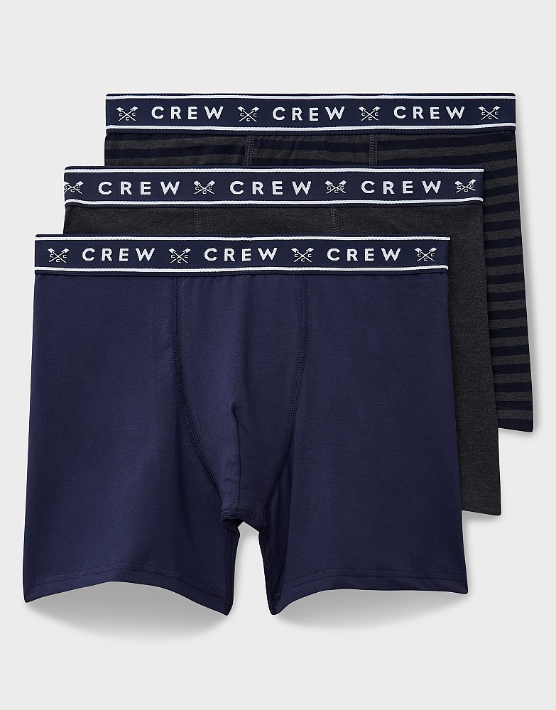 3-Pack Boxer Briefs in Blue & Grey Marl