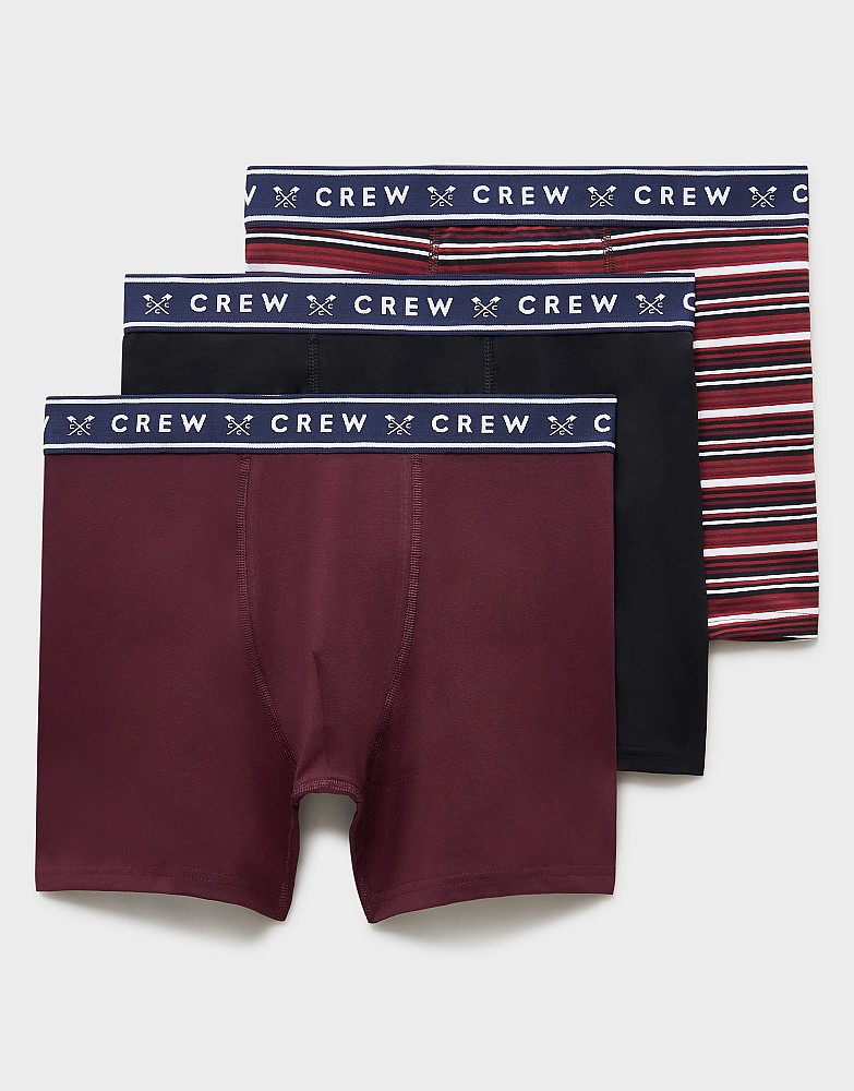 3 Pack Jersey Boxer in Burgundy
