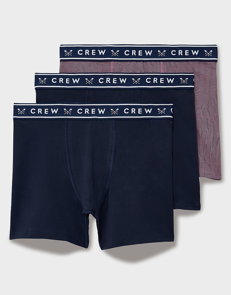 3 Pack Jersey Boxer in Herringbone