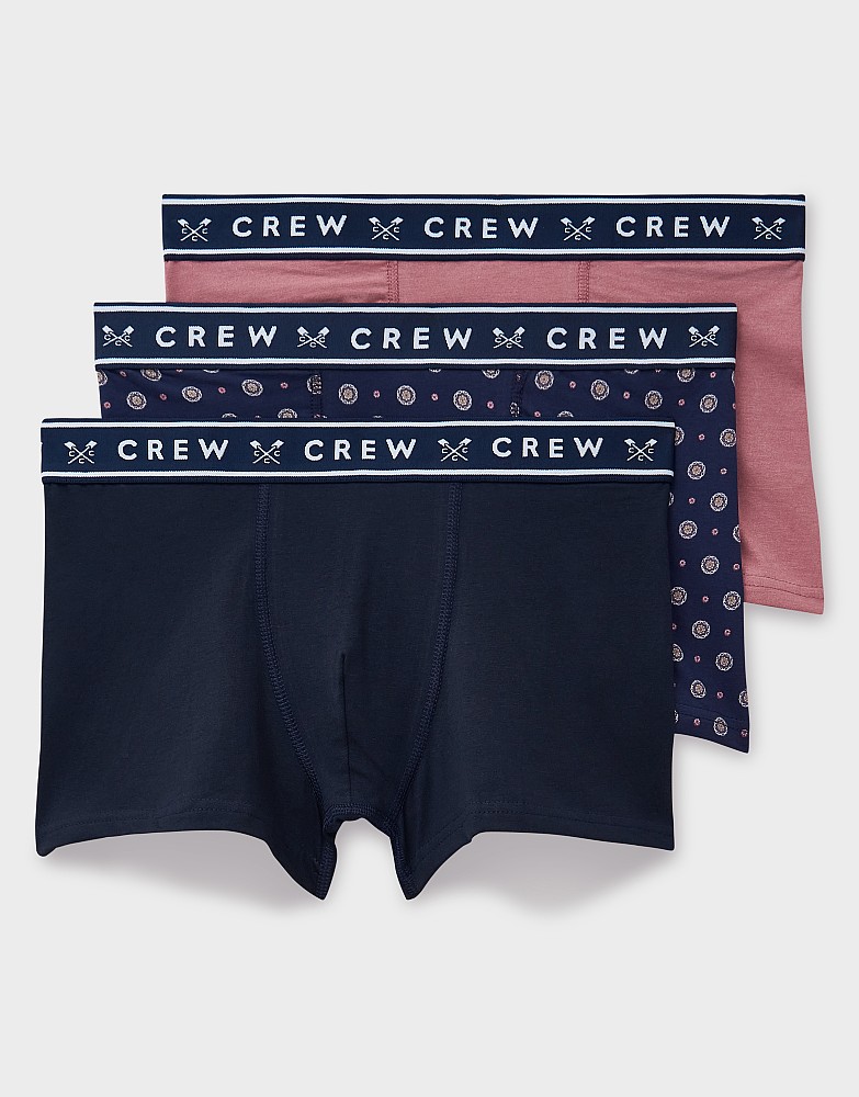 3 Pack Boxer Brief in Navy and Rose