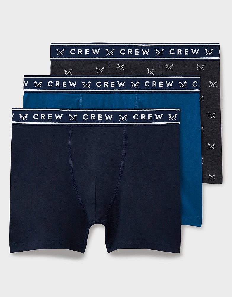 3 Pack Jersey Boxer in Navy Blue