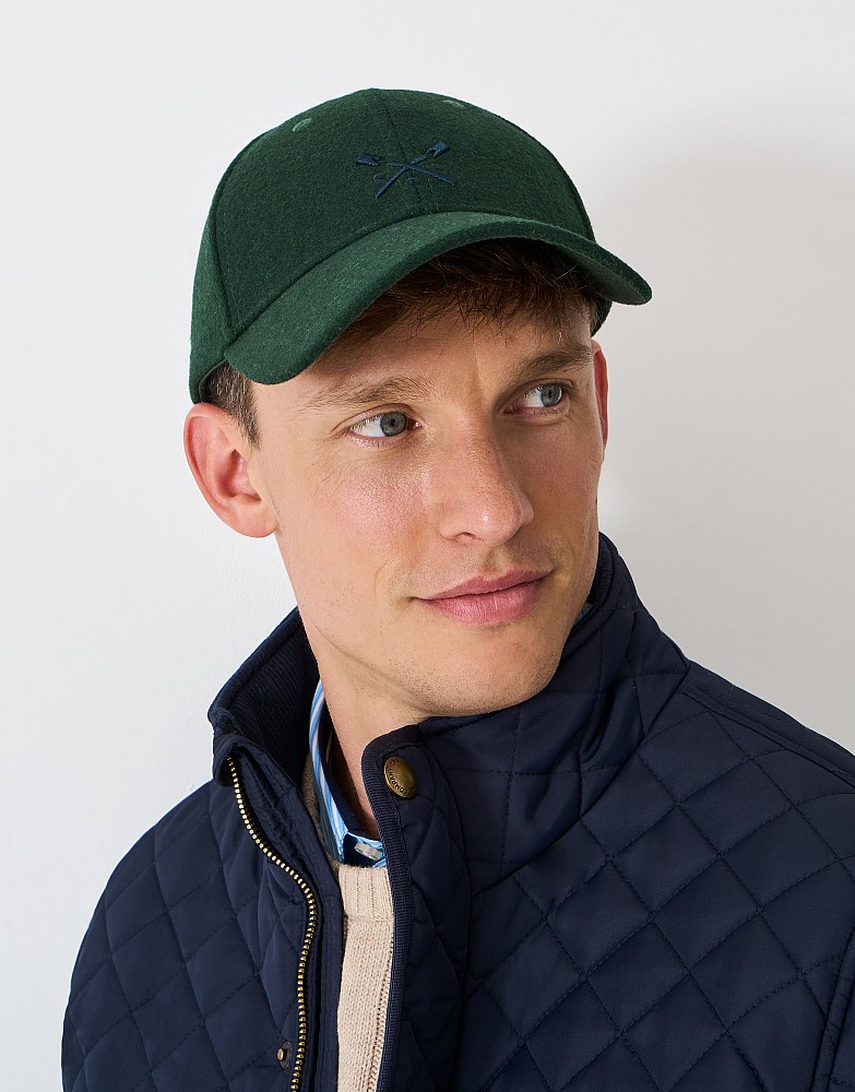 Wool Blend Crew Cap in Green