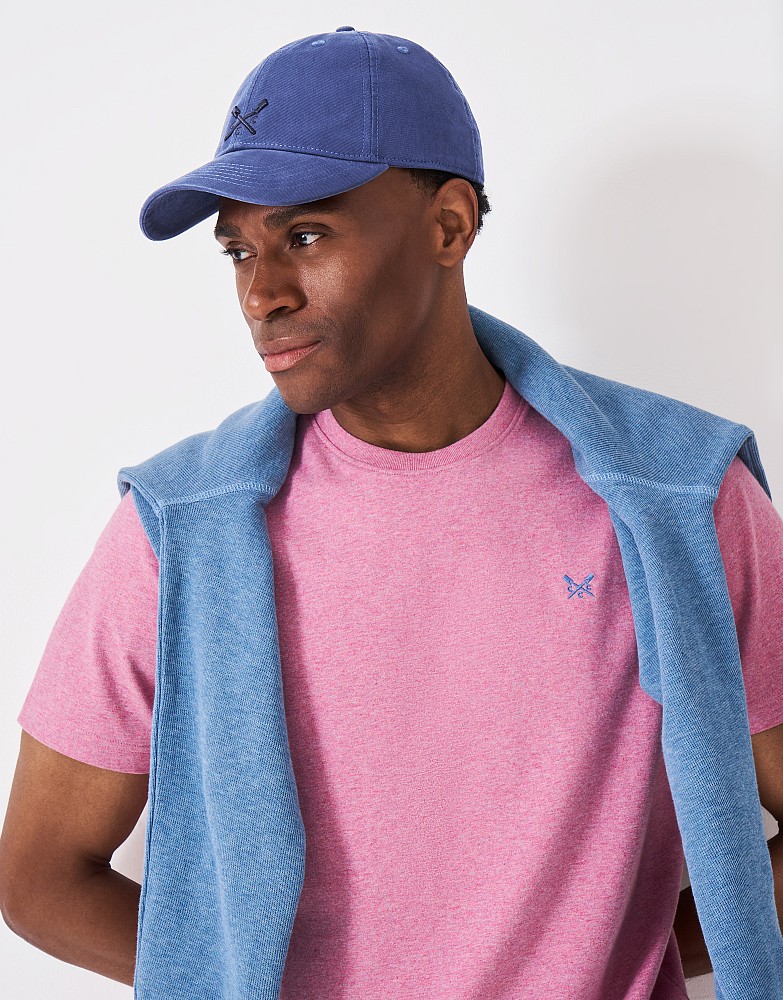 Cotton Crew Cap in Mid Blue