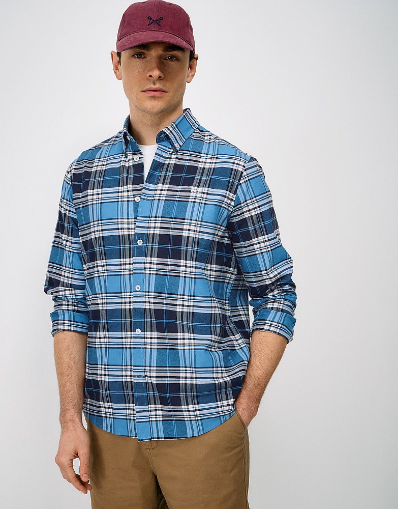 Oxford Cotton Shirt in Blue & Navy Neilson Check
