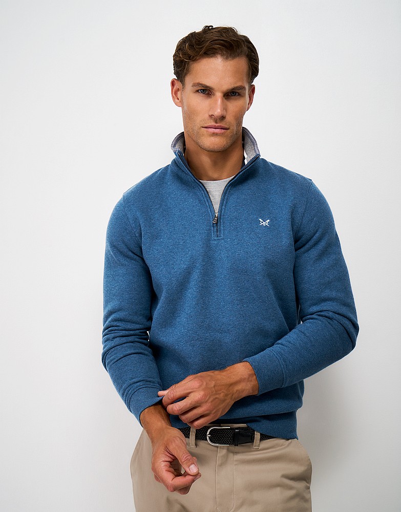 Classic Half Zip Sweatshirt in Dark Sea Blue