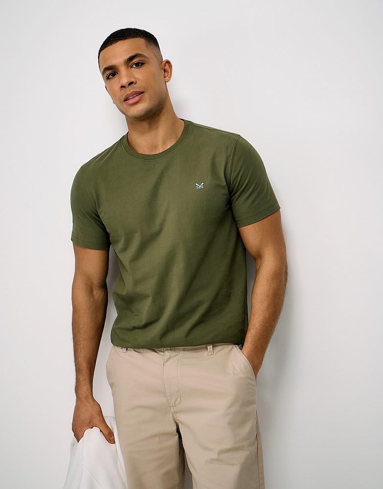 Crew Classic Tee in Khaki Green