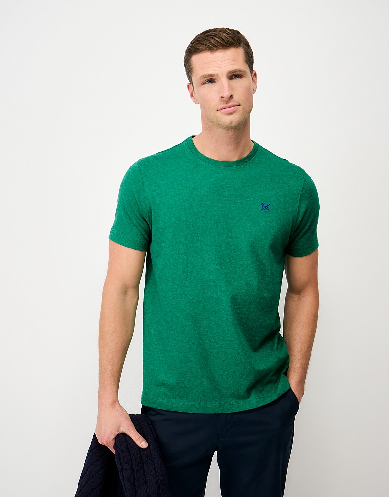 Crew Classic Cotton Tee in Dark Green Marl