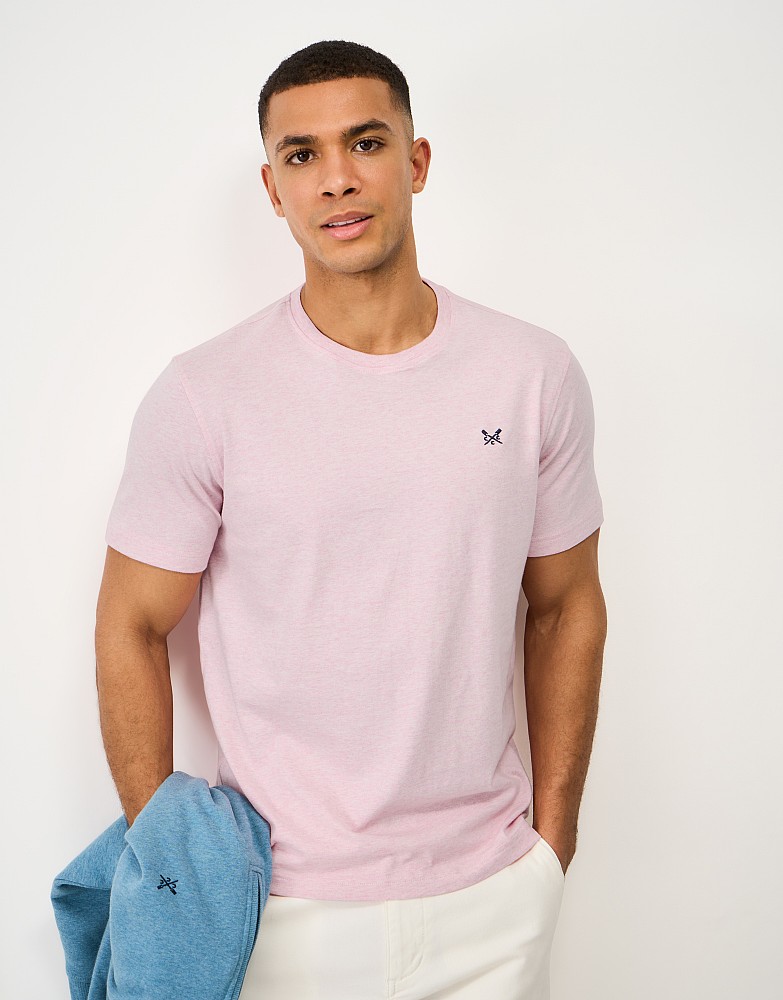 Crew Classic Cotton Tee in Pink Marl