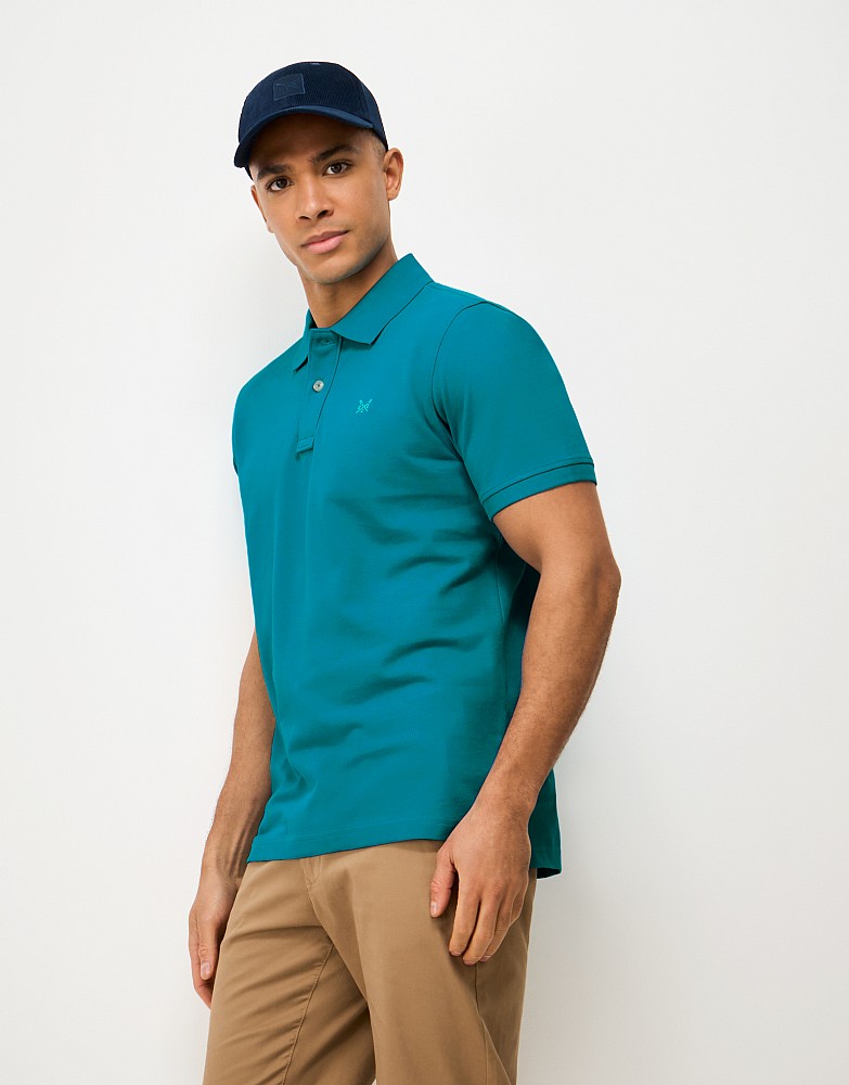 Classic Piqué Polo Shirt in Petrol Blue