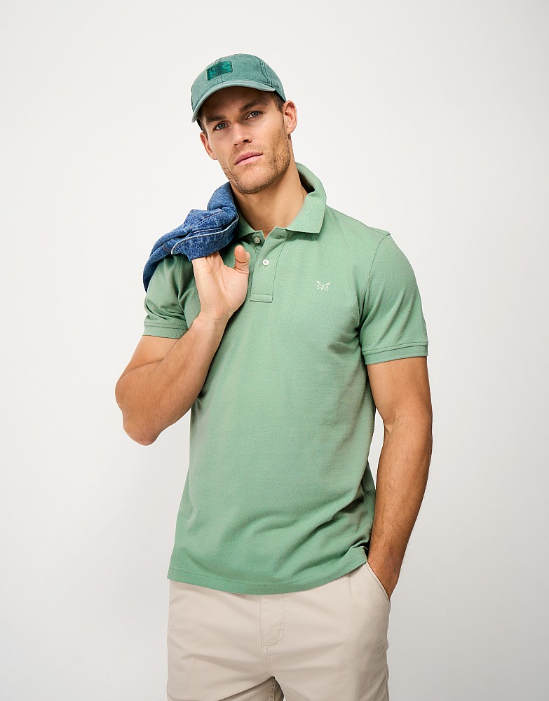 Classic Piqué Polo Shirt in Light Green