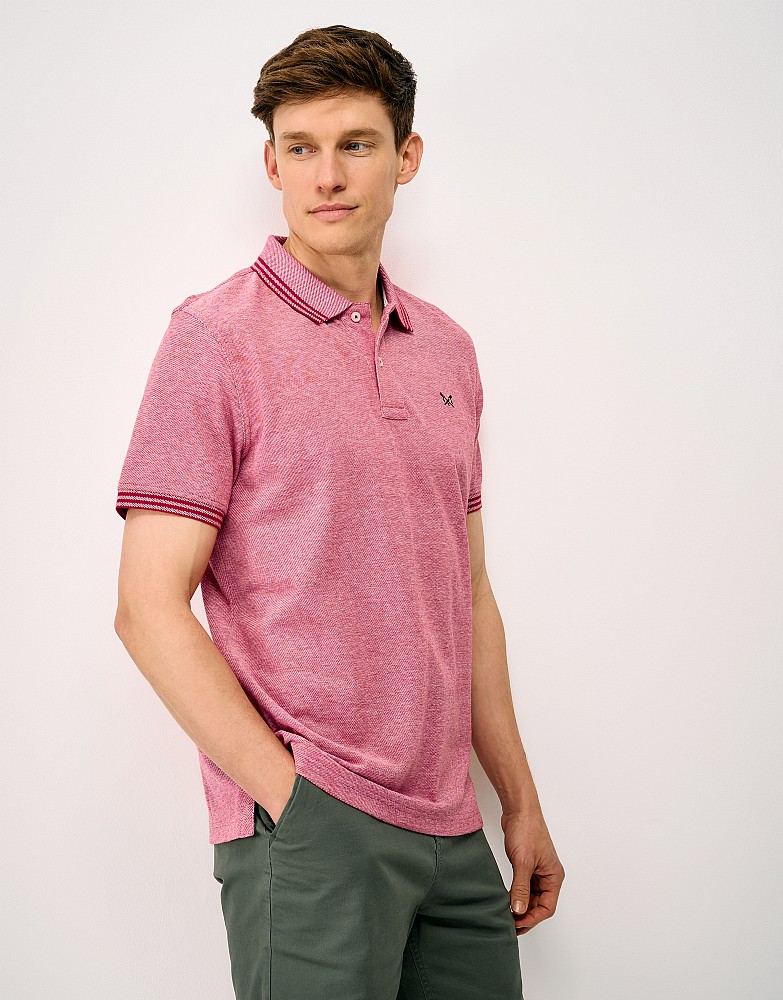 Oxford Cotton Polo Shirt in Red