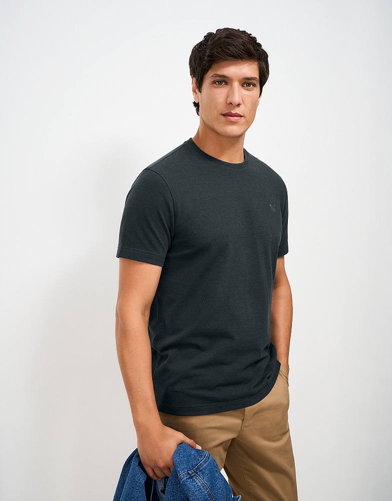 Oxford Cotton Tee in Dark Blue