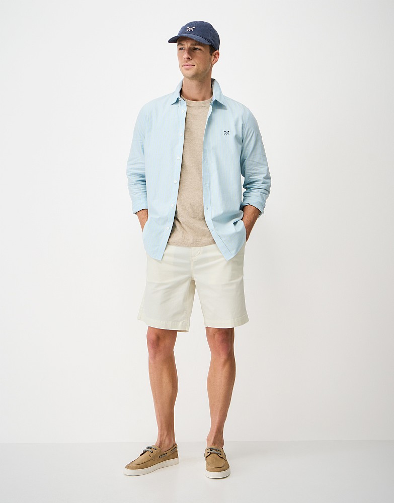 Bermuda Cotton Chino Stretch Shorts in White