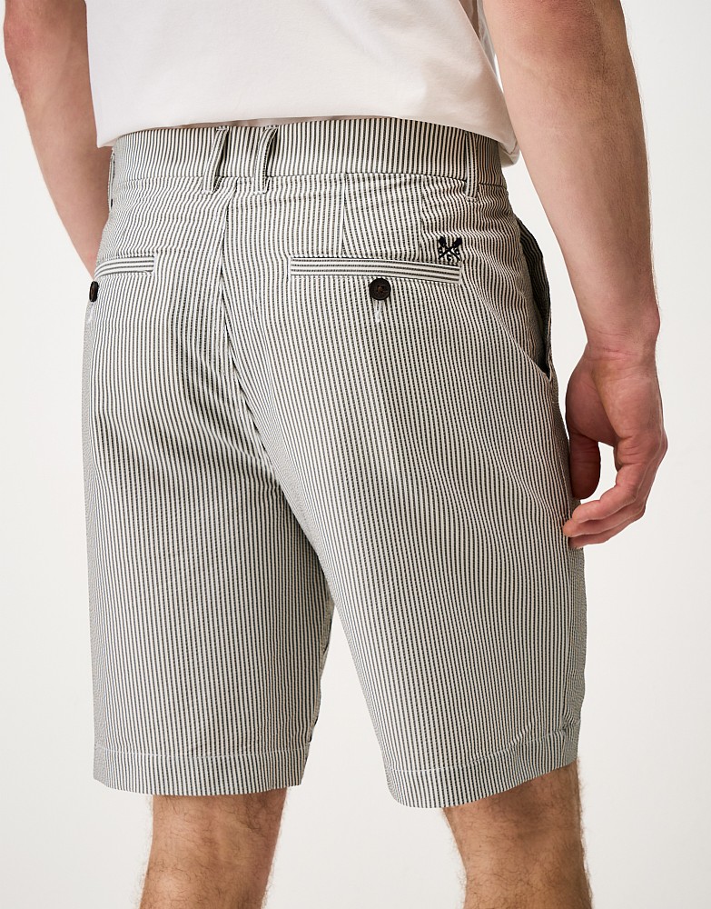 Men's Seersucker Short in Green from Crew Clothing Company