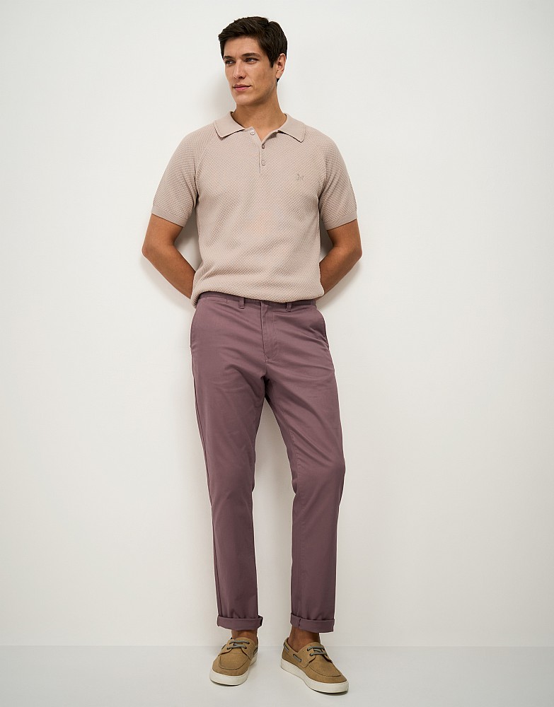 Slim Chinos in Rose Taupe