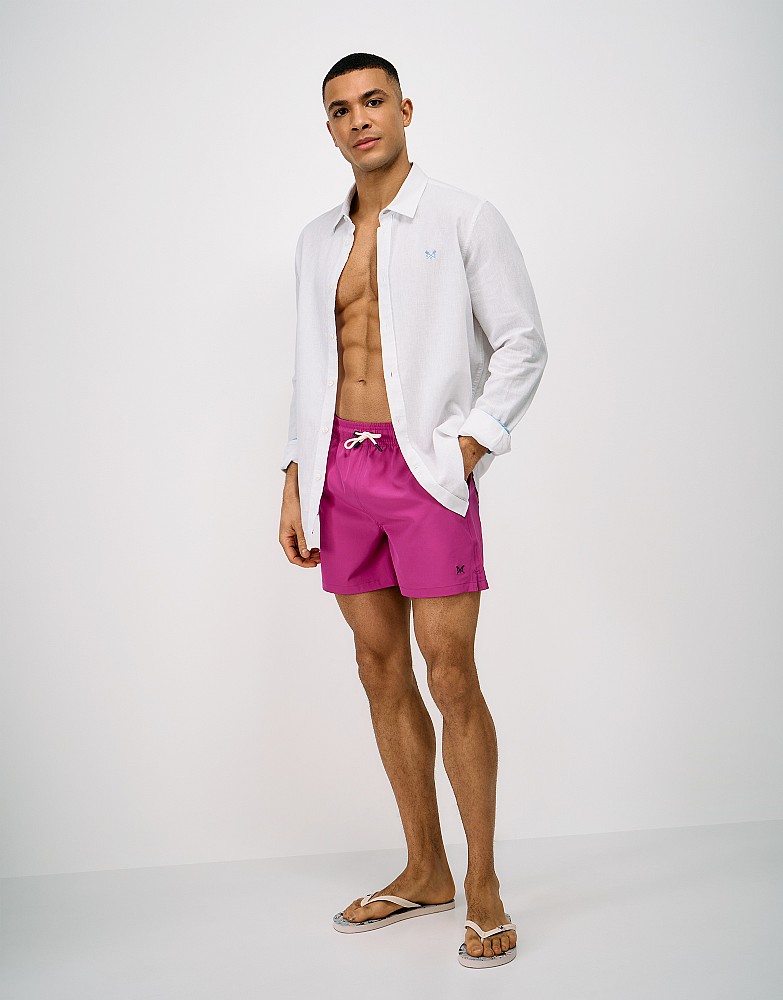 Plain Swim Shorts in Fuchsia Pink