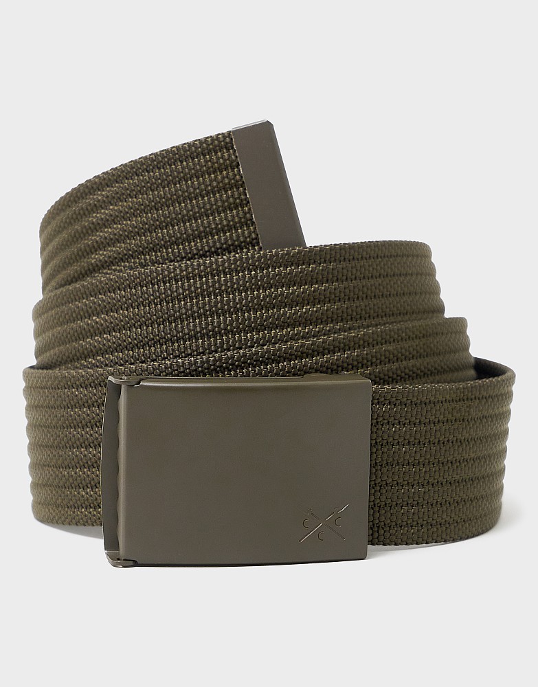 Webbing Clip Belt in Olive Green