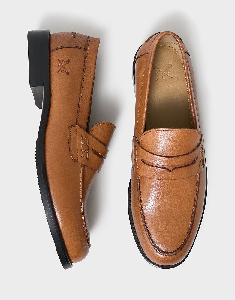 Smart Leather Loafers in Tan