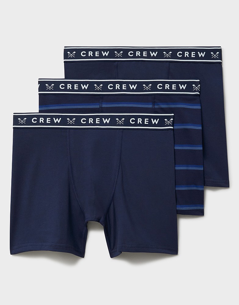 3 Pack Jersey Boxers in Peacoat