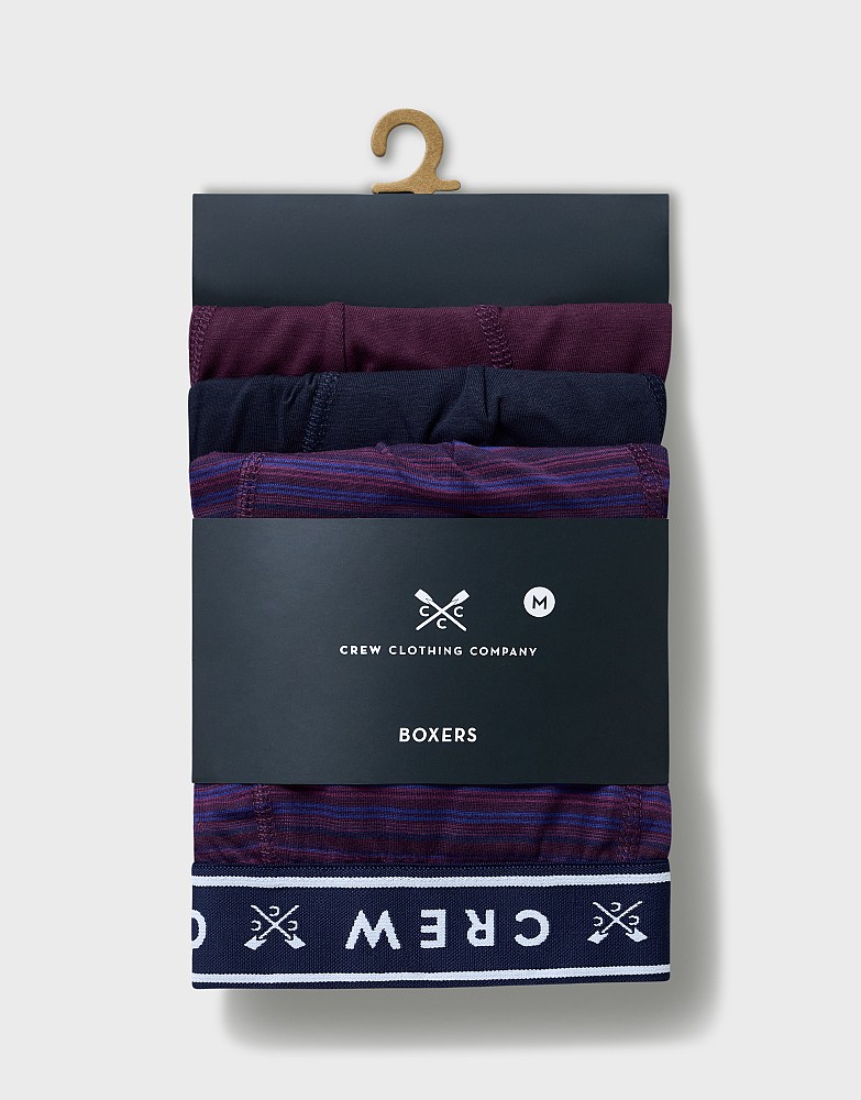 3 Pack Jersey Boxers in Multi Colours