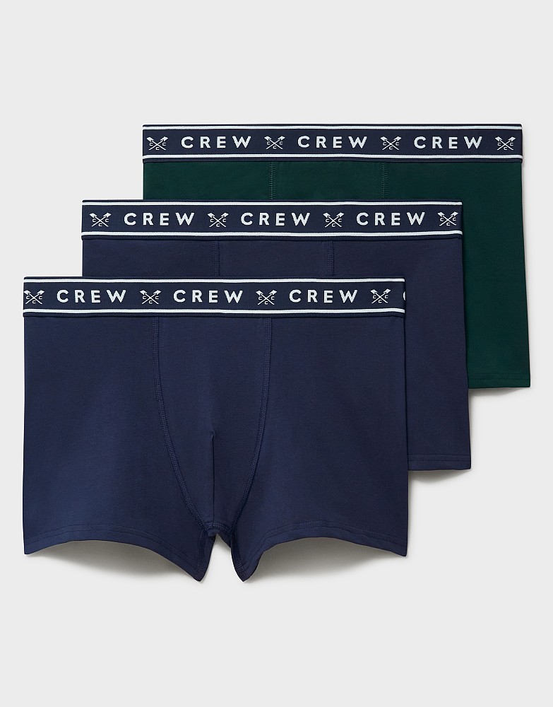 3 Pack Boxer Briefs in Navy and Purple Marl