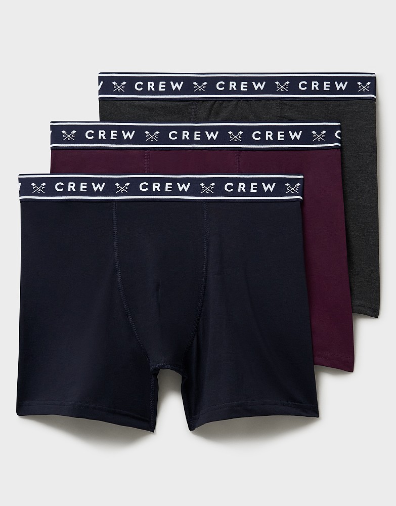 3 Pack Jersey Boxer Briefs in Navy