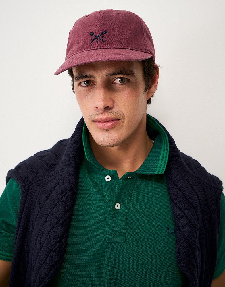 Crew Cotton Cap in Burgundy