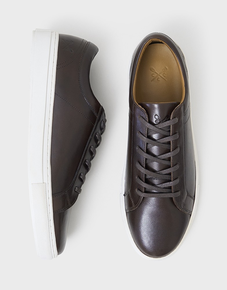 Classic Leather Trainer in Brown