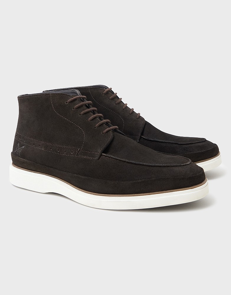 Casual Desert Boots in Dark Brown