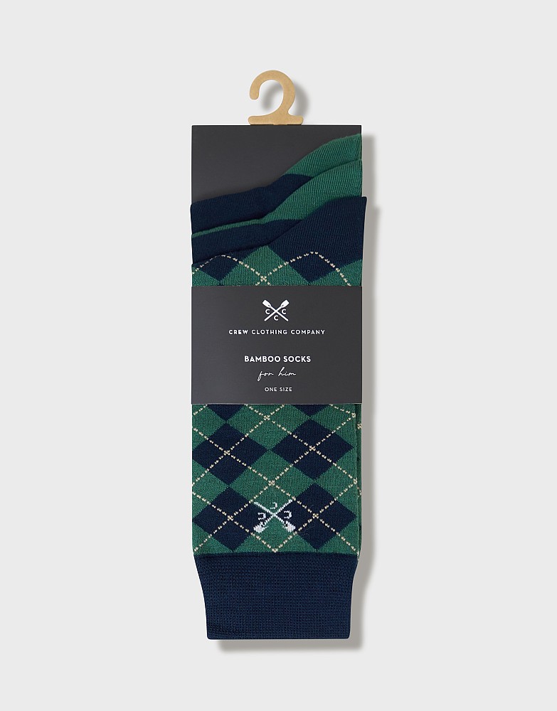 3 Pack Bamboo Socks in Navy and Blues
