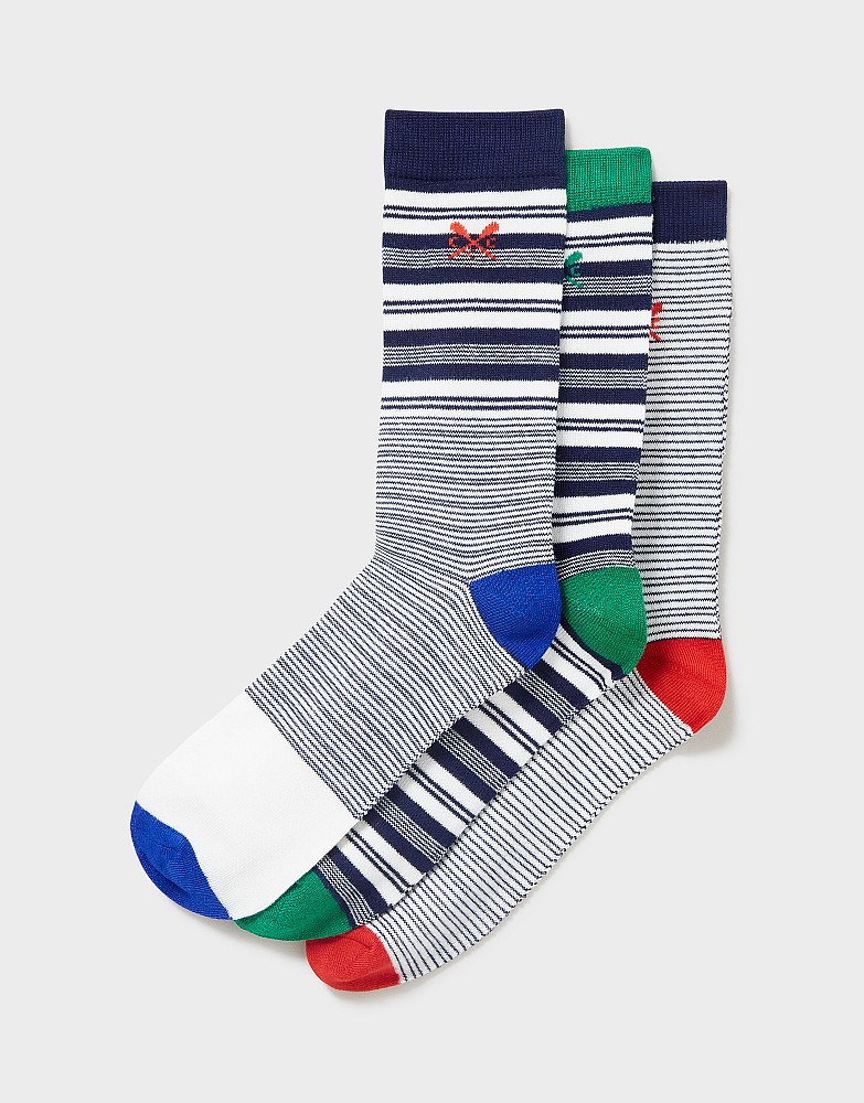 3 Pack Classic Stripe Socks