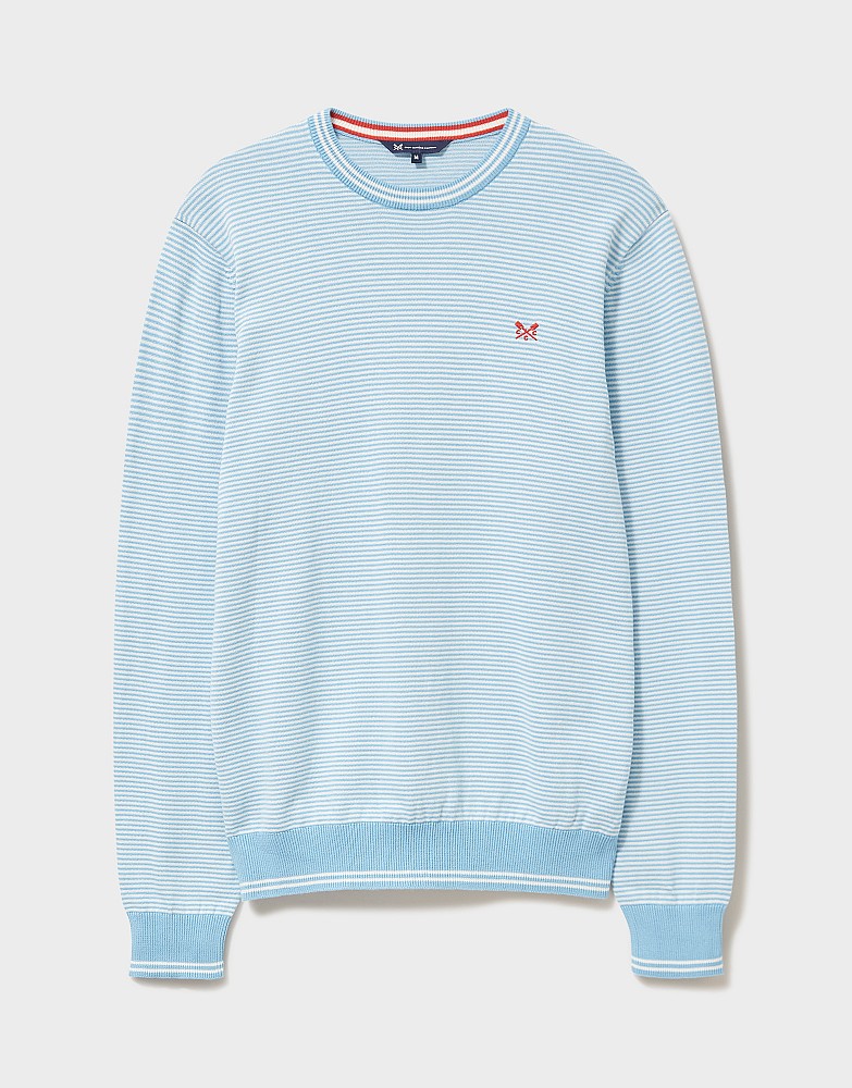 Micro Stripe Crew Neck Jumper