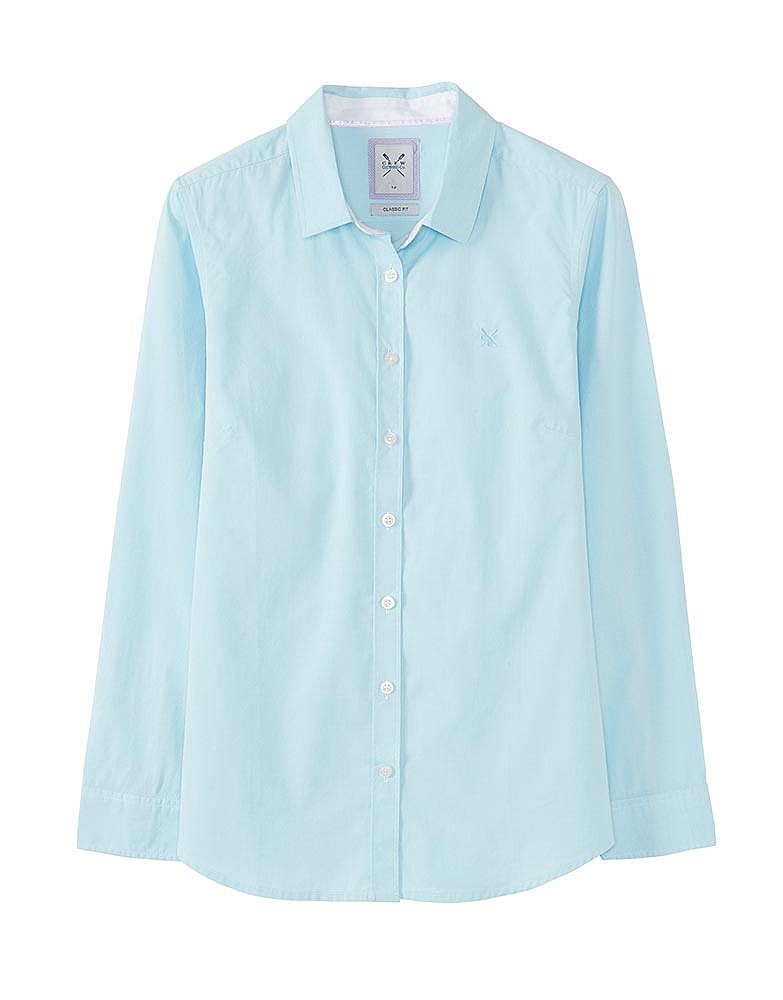 Mini Grid Check Shirt in Aqua Blue