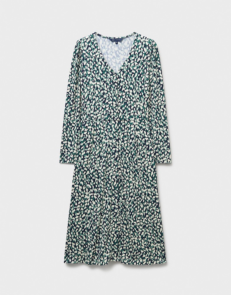 Long Sleeve Printed Midi Dress