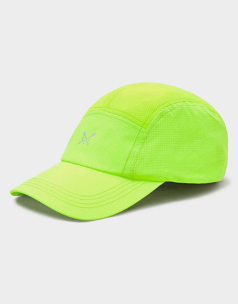 Men's Active 5 Panel Cap in Lime Green from Crew Clothing