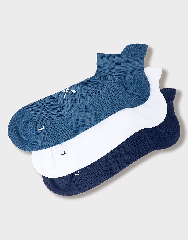 3 Pack Logo Trainer Socks in Teal